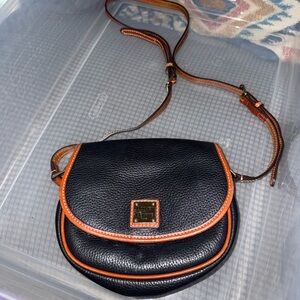 Dooney & Bourke Black and Tan Crossbody Bag